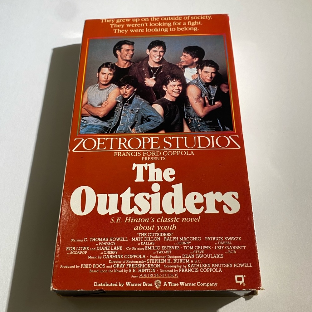 📼 VHS 1991 The Outsiders Francis Ford Coppola Tom Cruise